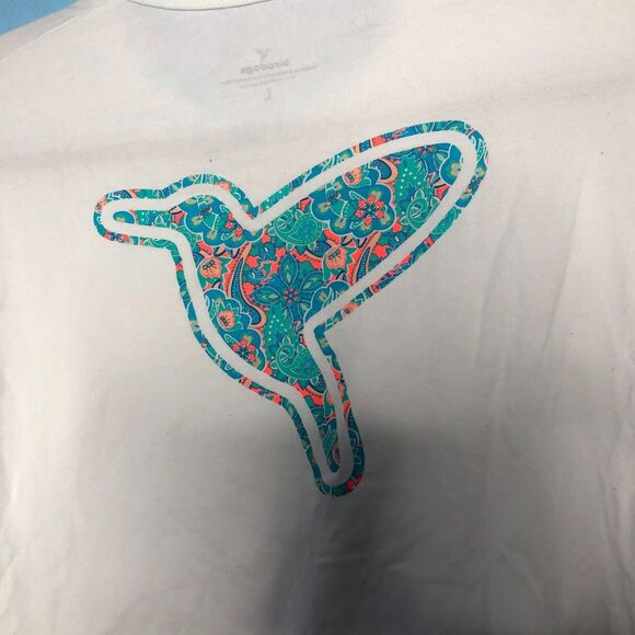 Birddogs Shirt Mens Large White Crew Neck Cotton Logo Bird Colorful - Picture 5 of 8